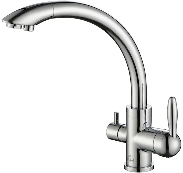 Смеситель для кухни Paulmark ESSEN, две воды, хром, Es213001-CR,
