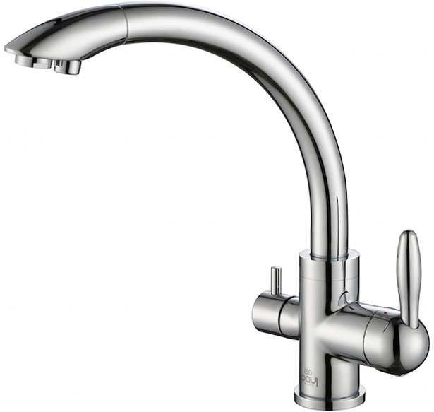 Смеситель для кухни Paulmark ESSEN, две воды, хром, Es213001-CR,