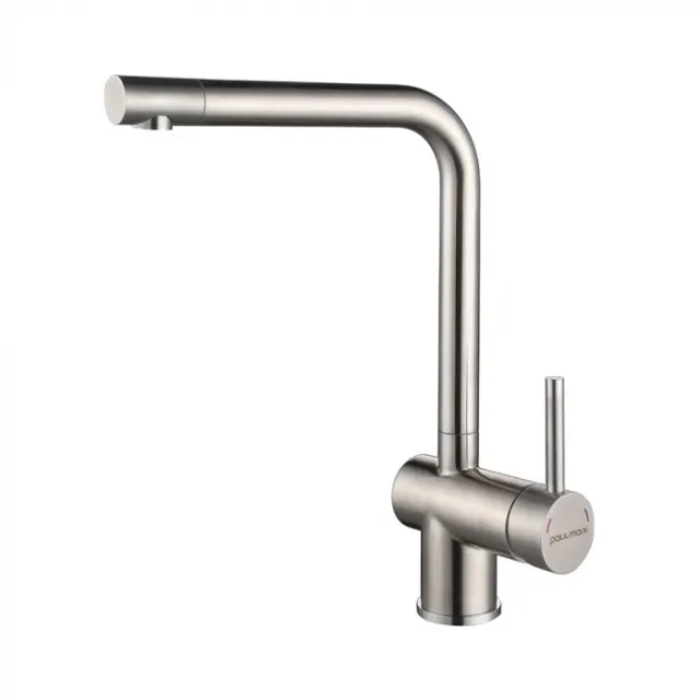 Смеситель для кухни Paulmark SPRING, брашированная сталь, Sp212067-BS, 