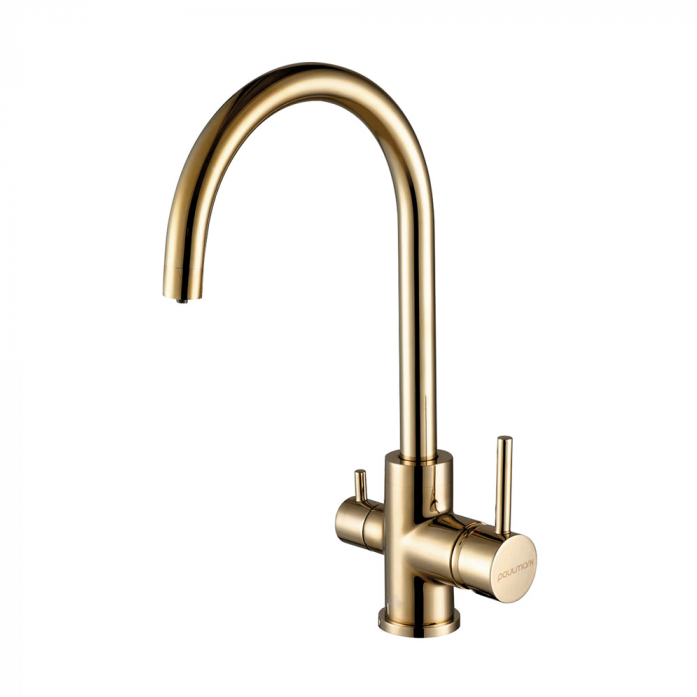 Смеситель для кухни Paulmark ESSEN, золото, ES213211-G,