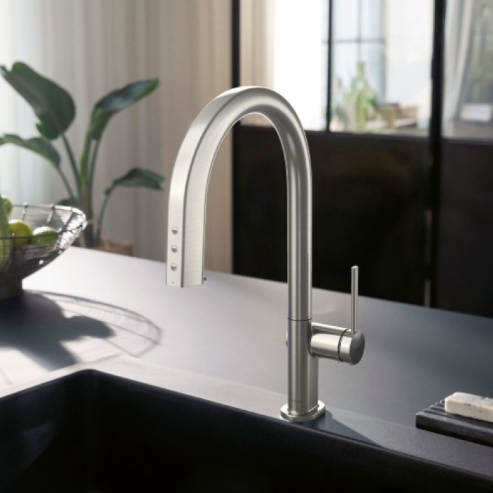 Смеситель для кухни Hansgrohe Aqittura M91 SodaSystem 76806800 нержавеющая сталь