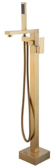 Смеситель напольный Abber Daheim AF8215G золото матовое