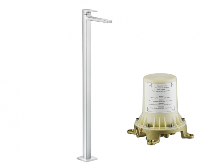 Смеситель напольный для раковины Hansgrohe Metropol 32530000S (32530000+10452180) хром