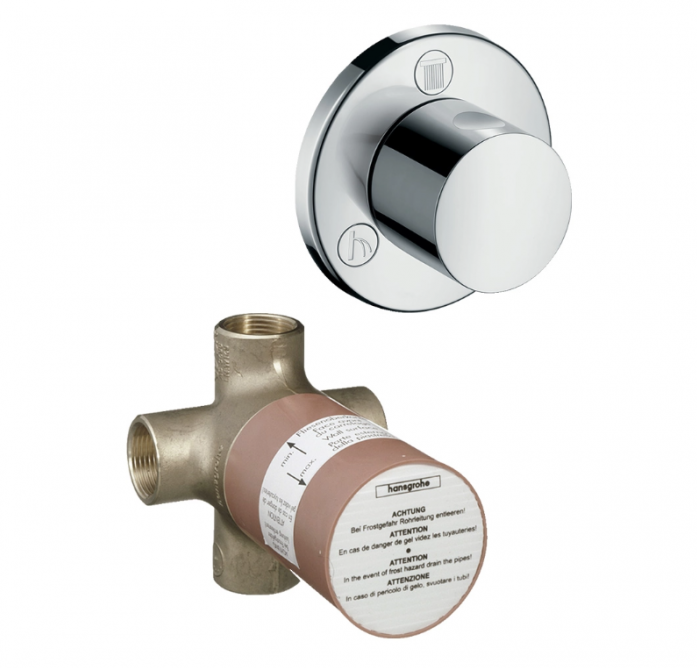 Запорный вентиль Hansgrohe Trio/Quattro 15932000S (15932000+15930180) хром