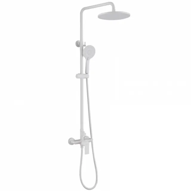 Душевая стойка Abber Weiss Insel AF8020FWL белый матовый
