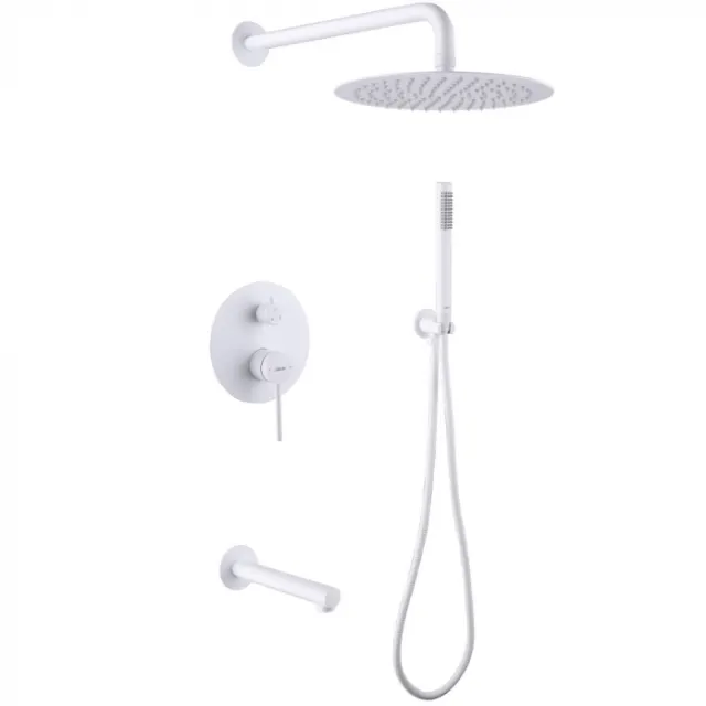 Душевая система Abber Emotion AF8817W белый матовый