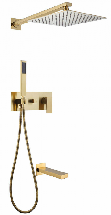 Душевая система Abber Daheim AF8217G золото матовое
