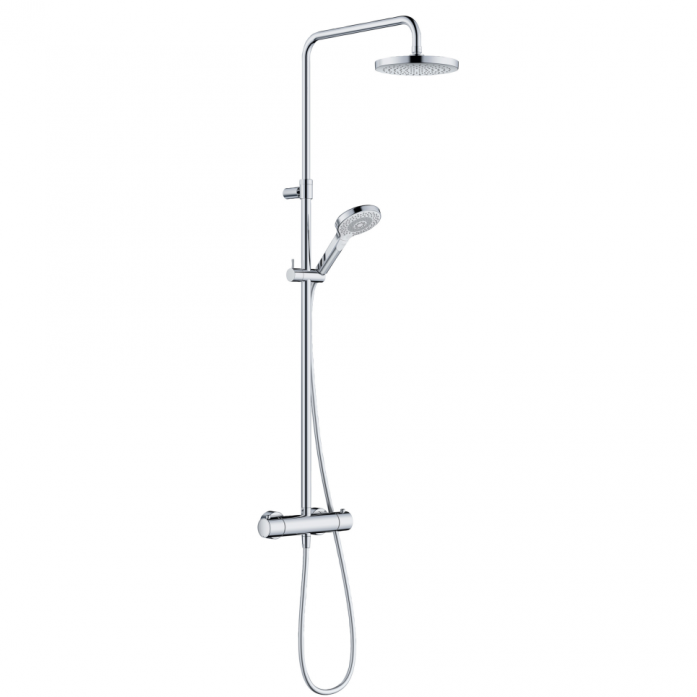Душевая система с термостатом Kludi DIVE DUAL SHOWER SYSTEM 690790500 хром