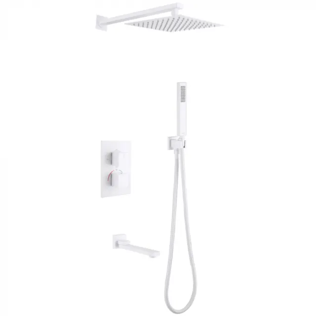 Душевая система Abber AF8250W белый матовый
