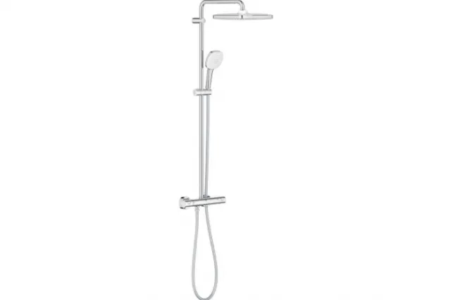 Душевая система с термостатом GROHE Tempesta System 250 Cube 26689001 хром