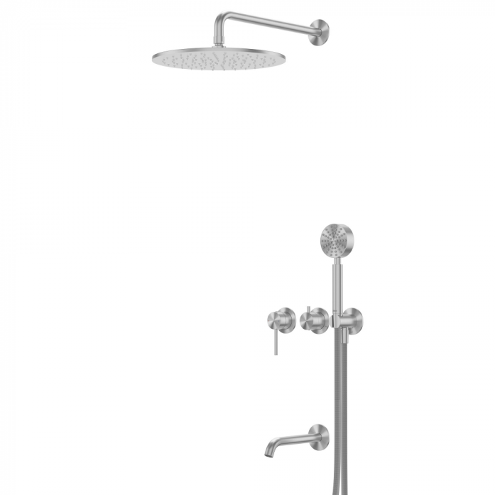 Душевая система Abber Wasser Kreis 316 AF8117BST брашированная сталь
