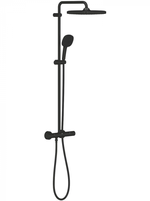 Душевая система с термостатом GROHE Tempesta System 250 Cube 266892431 матовый черный