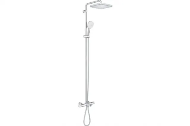 Душевая система с термостатом и изливом GROHE Tempesta System 250 Cube 26691001 хром