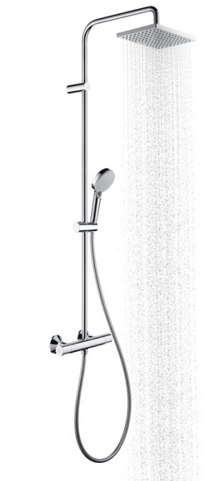 Душевая система с термостатом Hansgrohe Vernis Shape Showerpipe 230 26286000 хром