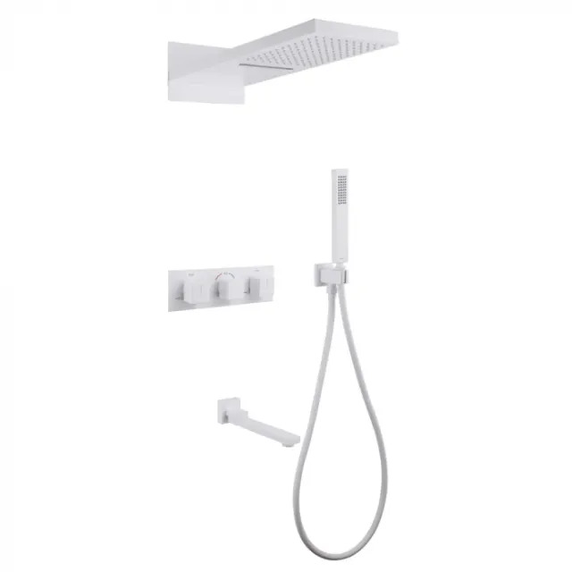 Душевая система Abber Daheim AF8253W белый матовый