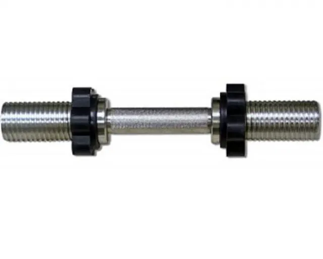 Гриф для гантели MB Barbell Гриф гантельный d 50 мм металлическая ручка плавающая, замок/гайка L 490 мм