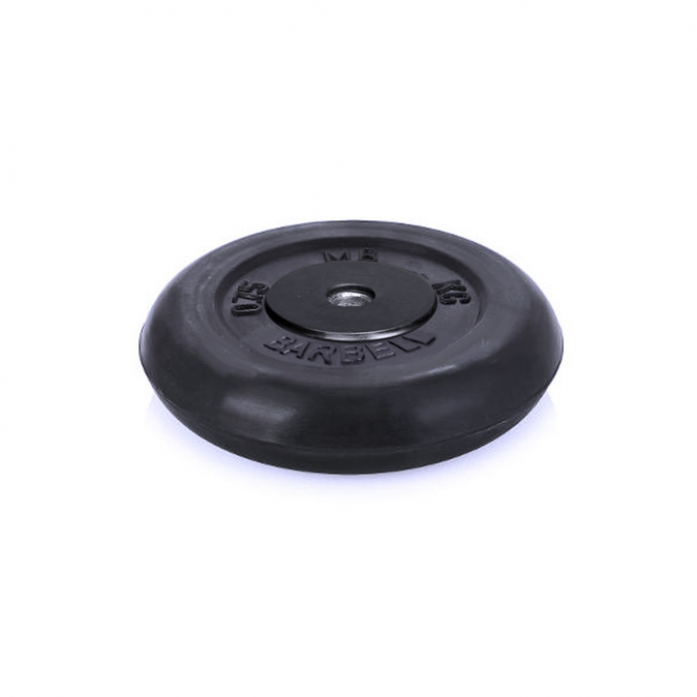 Диск обрезиненный MB Barbell d 26 мм чёрный 0,75 кг