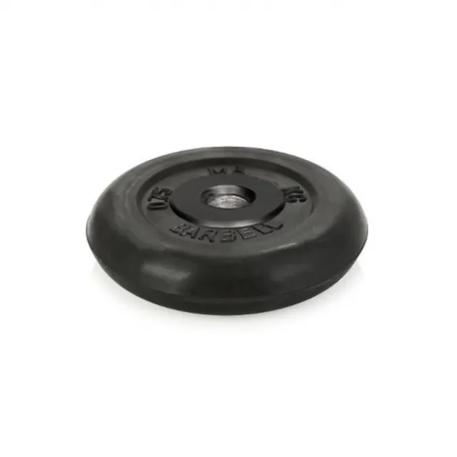 Диск обрезиненный MB Barbell d 31 мм чёрный 0,75 кг