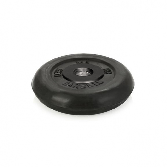 Диск обрезиненный MB Barbell d 31 мм чёрный 0,75 кг