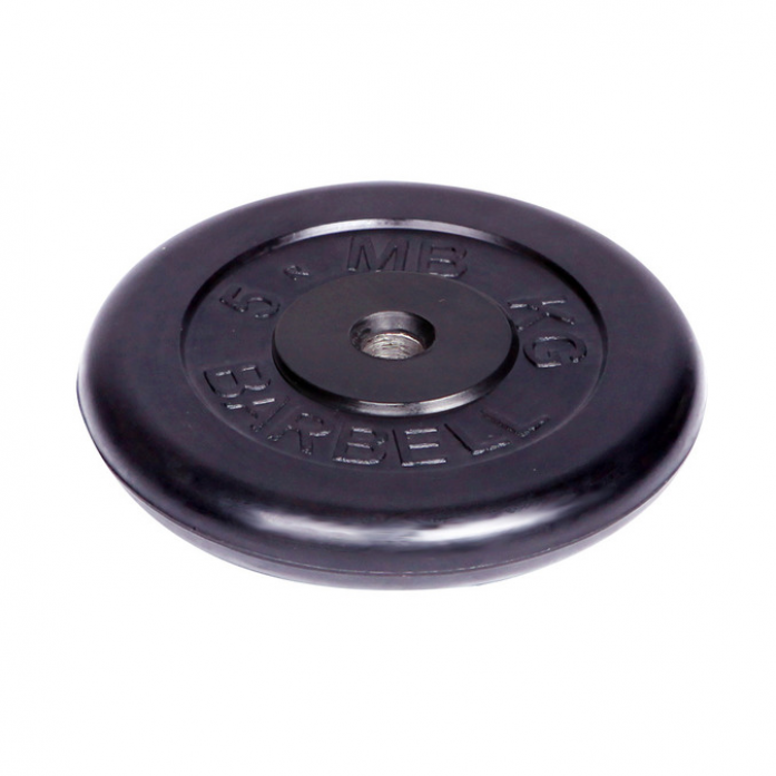 Диск обрезиненный MB Barbell d 31 мм чёрный 5,0 кг