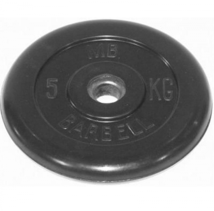 Диск обрезиненный MB Barbell 5 кг / диаметр 31 мм MB-PltB31-5