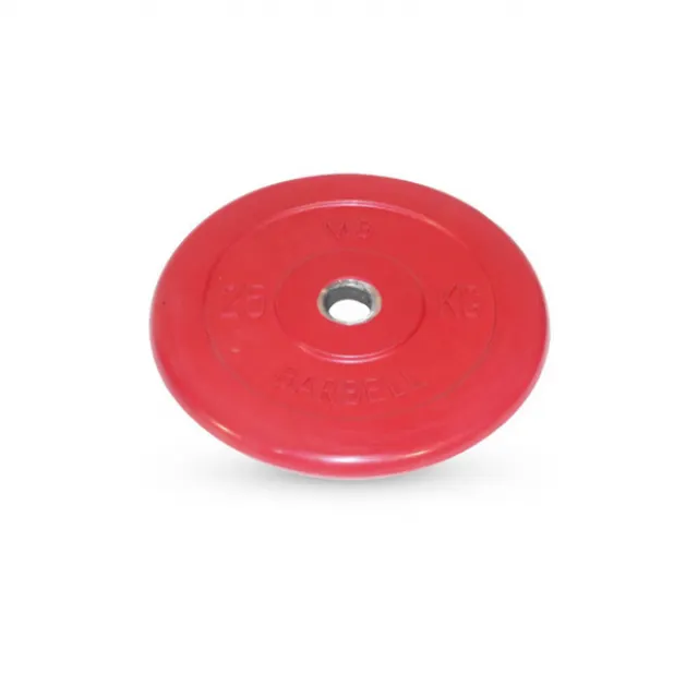 Диск обрезиненный MB Barbell d 31 мм цветной 25,0 кг (красный)