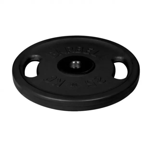 Диск олимпийский с ручками MB Barbell d 51 мм чёрный 25,0 кг