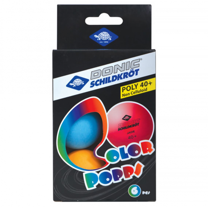 Мячики для настольного тенниса Donic COLOR POPPS 40+, 6 шт, разноцветный 649015