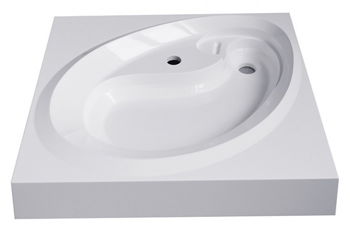 Раковина над стиральной машиной Madera Ameli 60х55 4627173210058 с кронштейнами, белый