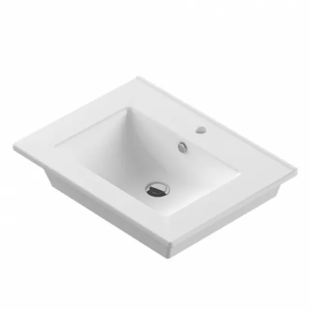 Раковина SANITA LUXE Quadro 75 WB.FN/Quadro/75-C/WHT.G/S1 белый