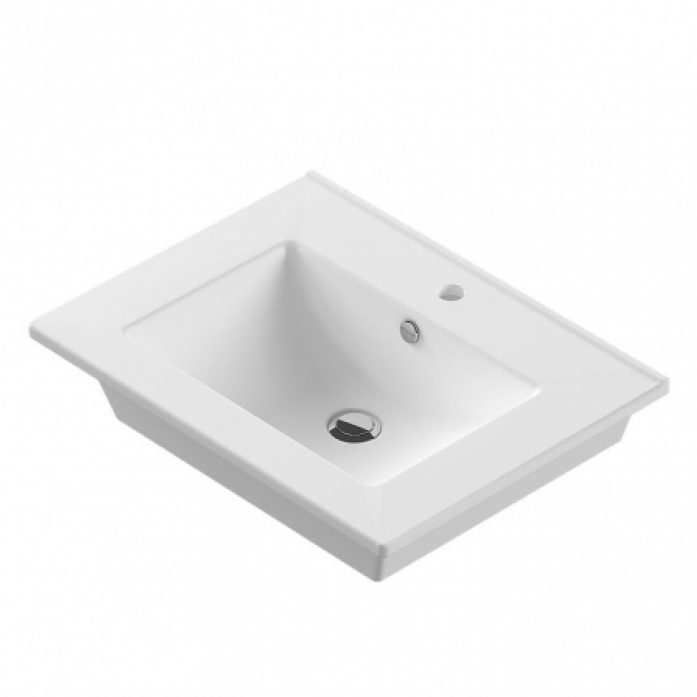 Раковина SANITA LUXE Quadro 75 WB.FN/Quadro/75-C/WHT.G/S1 белый