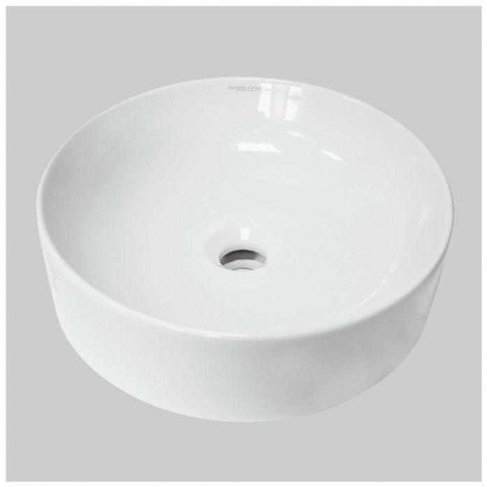 Раковина накладная SANITA LUXE Best Slim WB.CT/Best/40-N.Slim/WHT.G/S1 белый
