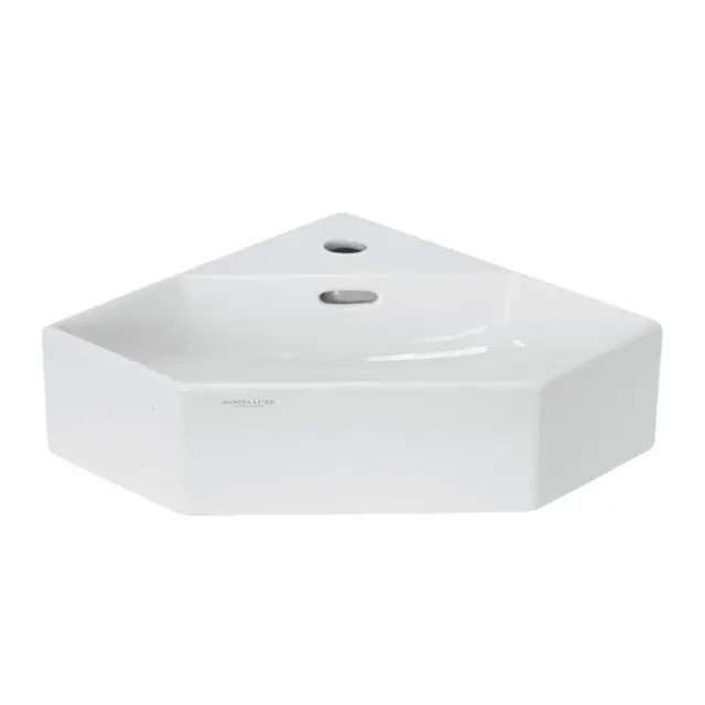 Раковина угловая SANITA LUXE Line 49 WB.CR/Line/35-C/WHT.G/S1 белый
