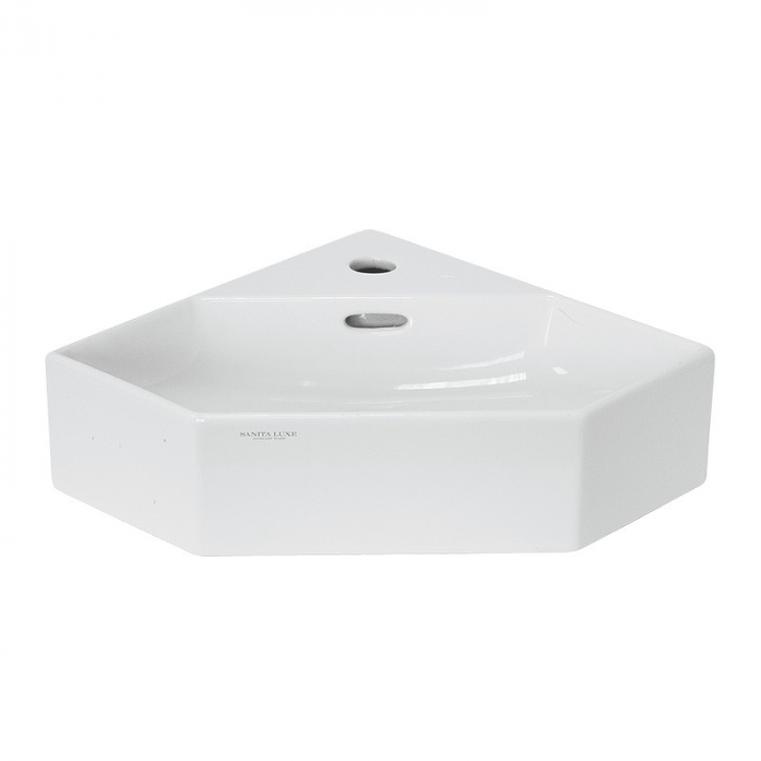 Раковина угловая SANITA LUXE Line 49 WB.CR/Line/35-C/WHT.G/S1 белый