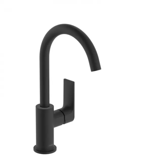 Смеситель для раковины Hansgrohe Rebris E 72576670 черный матовый