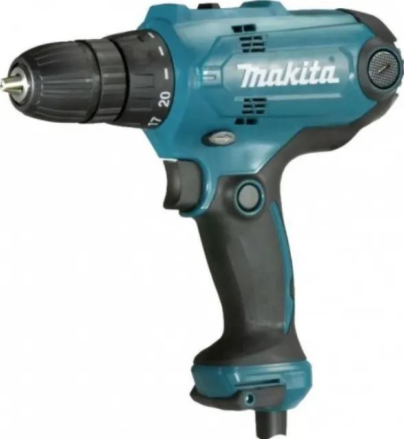 Шуруповерт сетевой Makita DF0300X3 + набор бит 10 шт. d-65028