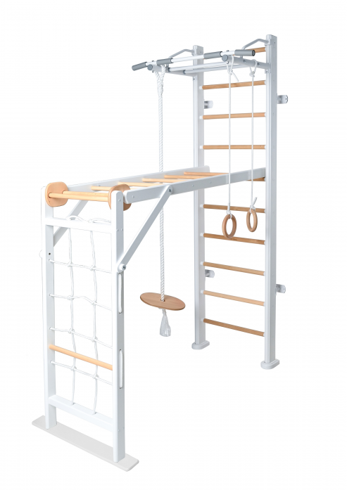 Спортивный комплекс Perfetto sport Scala in legno 2 bianco-naturale PS-118