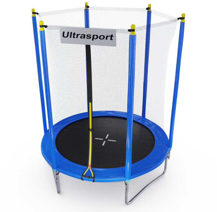 Батут с внешней защитной сеткой DFC Trampoline STOCK 6 ft ULTRASPORT 330700001076