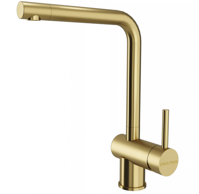 Смеситель для кухни Paulmark SPRING, светлое золото, Sp212067-LG,