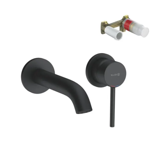 Смеситель для раковины Kludi Bozz SET 382443976S черный матовый