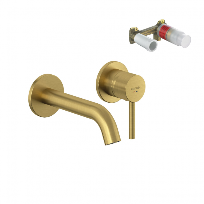 Смеситель для раковины Kludi Bozz SET 38244N076S брашированное золото