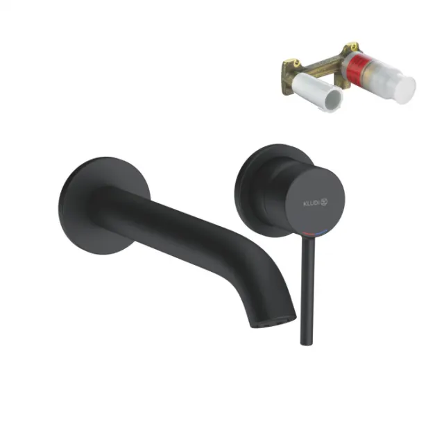 Смеситель для раковины Kludi Bozz SET 382453976S черный матовый