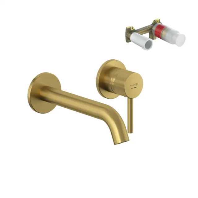 Смеситель для раковины Kludi Bozz SET 38245N076S брашированное золото