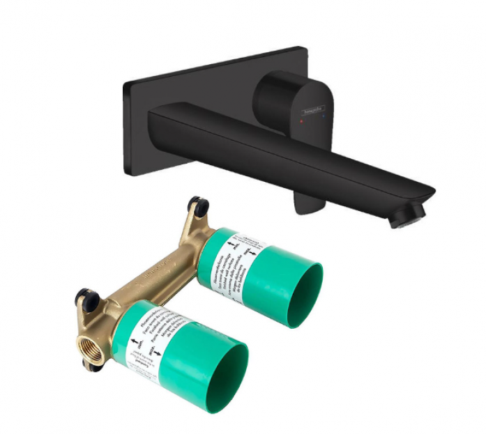 Смеситель для раковины Hansgrohe Talis E 71734670S (71734670+13622180) матовый черный