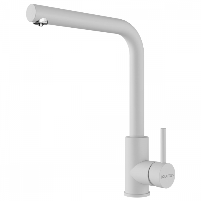 Смеситель для кухни Paulmark TWIN, белый матовый, Tw213622-WH,