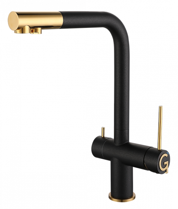 Смеситель Rivelato Lugano 1523513 antracite oro