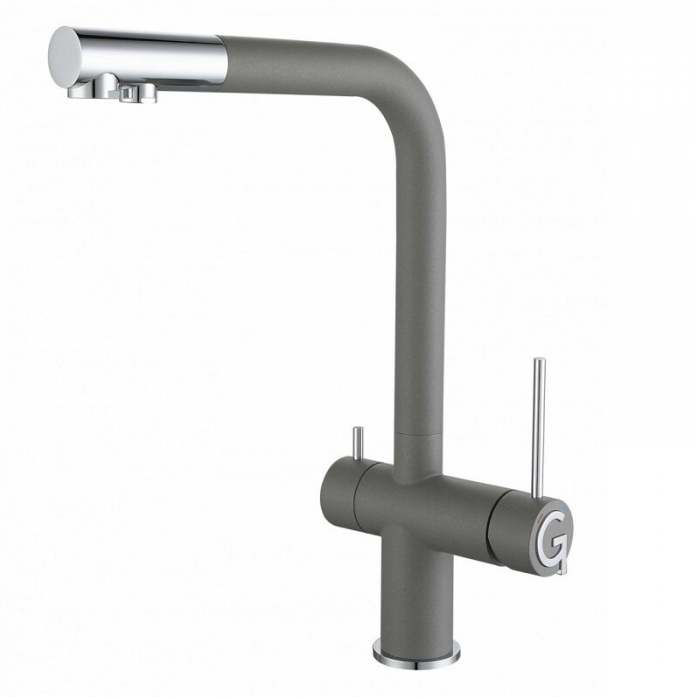 Смеситель Rivelato Lugano 1523513 grigio cromo
