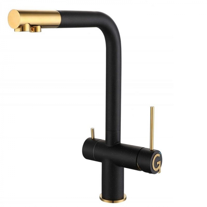 Смеситель Rivelato Lugano 1523513 nero oro