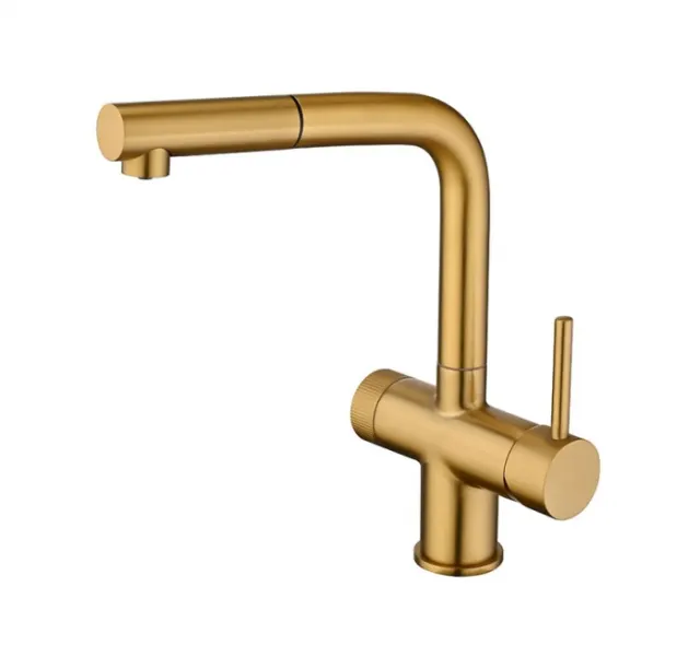 Смеситель для кухни Emar ЕС - 7026 PVD Golden