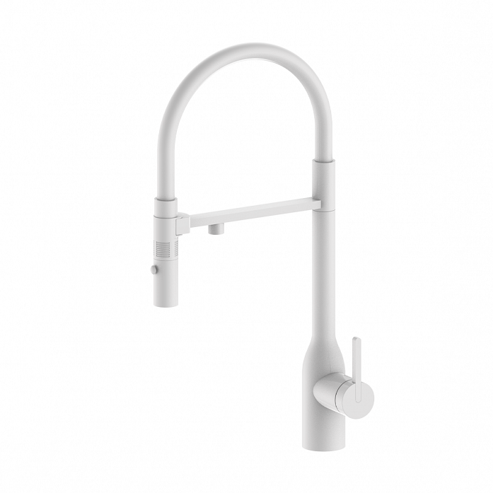 Смеситель для кухни Paulmark MAGNETO ONE, белый матовый, Ma213188-WH, -Starke